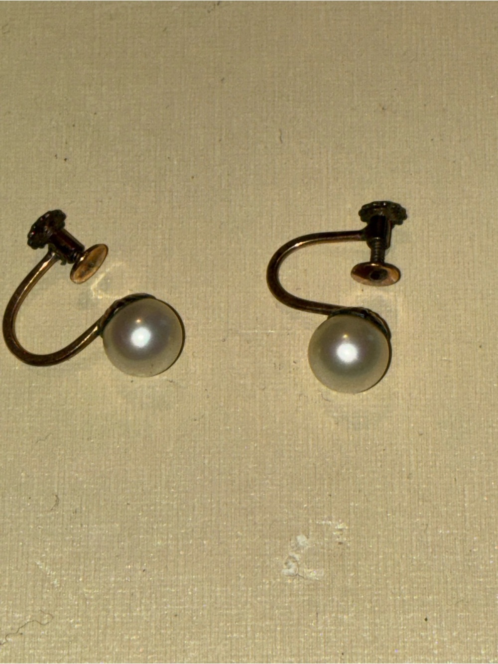 Classic Pearl Screw-Back Earrings in Cream